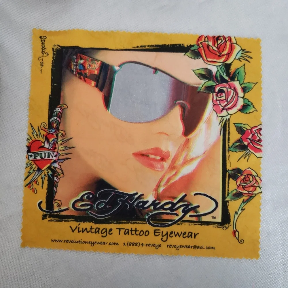 Y2K Ed Hardy EHS017 King of Beasts Sunglasses w/ Case 63-13 120‎ FRAMES ONLY